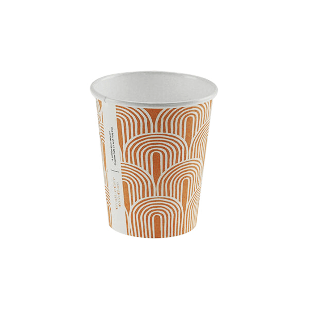 8oz (80mm) Cafe Collection Art Single Wall Paper Coffee Cup - 1000/CTN - TEM IMPORTS™