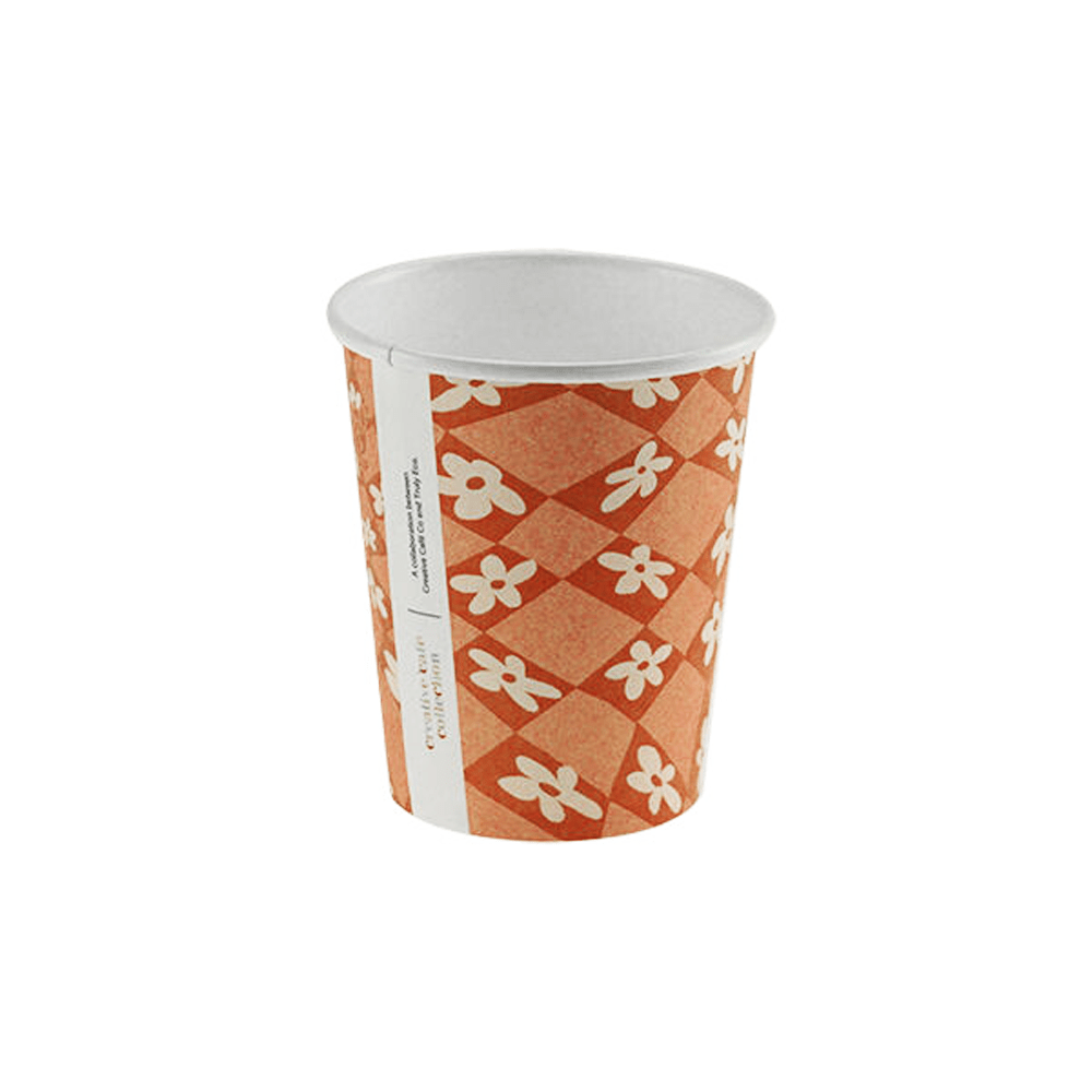 8oz (80mm) Cafe Collection Art Single Wall Paper Coffee Cup - 1000/CTN - TEM IMPORTS™