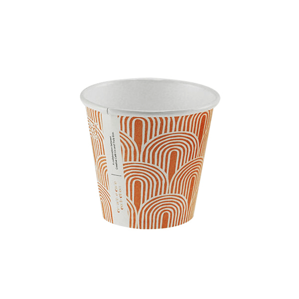 8oz (90mm) Cafe Collection Art Single Wall Paper Coffee Cup - 1000/CTN - TEM IMPORTS™