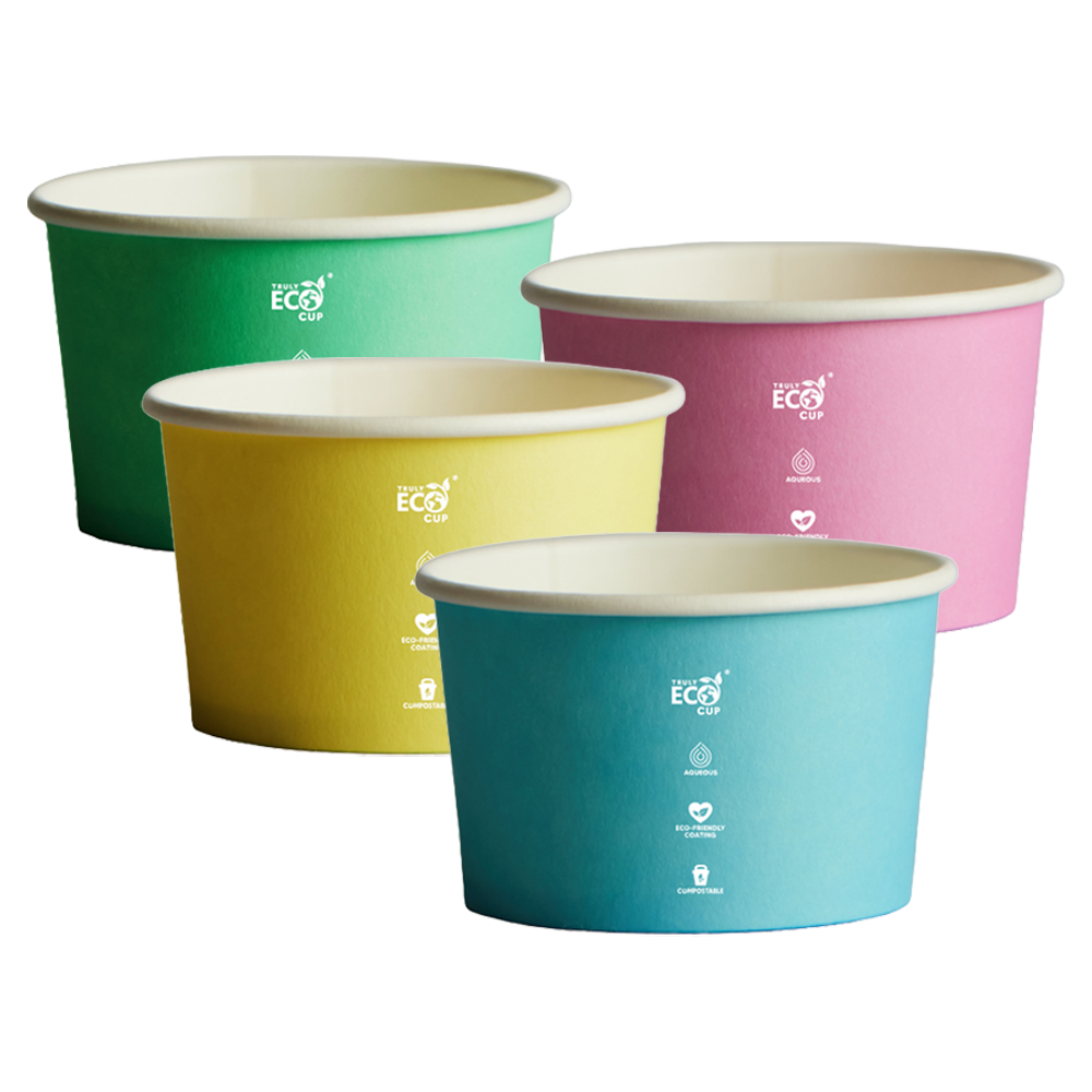 8oz Pastel Aqueous Coated Ice Cream Cup