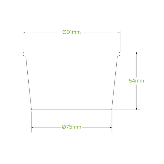 8oz/240mL Ice Cream BioCup - 1000pcs/Ctn - TEM IMPORTS™