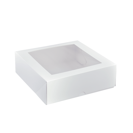 9 Inch Square Patisserie White Window Box