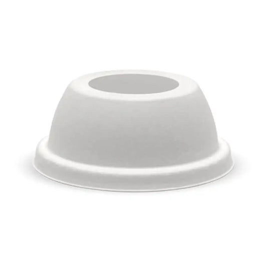 90mm Plant Fibre Wide Hole Dome Cold Paper BioCup Lid - 1380/CTN - TEM IMPORTS™
