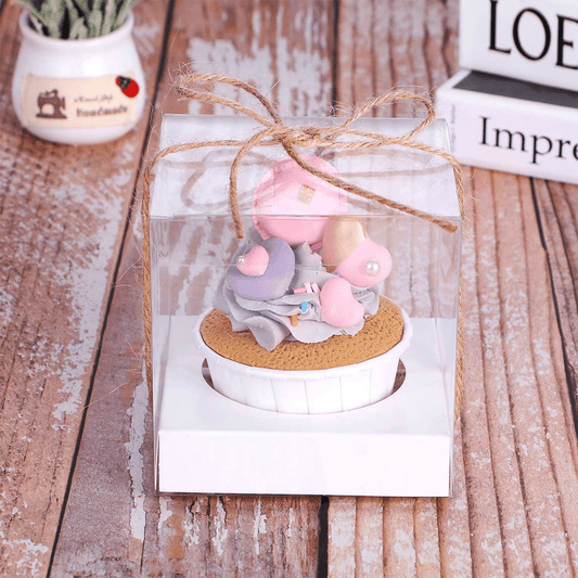 90x90mm Clear PVC Cube Box With Single Cupcake Holder - TEM IMPORTS™