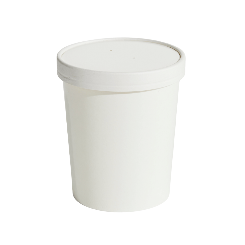 950mL (32oz) White Food Container & Lid Combo - TEM IMPORTS™