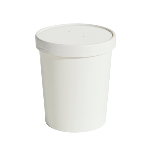 950mL (32oz) White Food Container & Lid Combo - TEM IMPORTS™