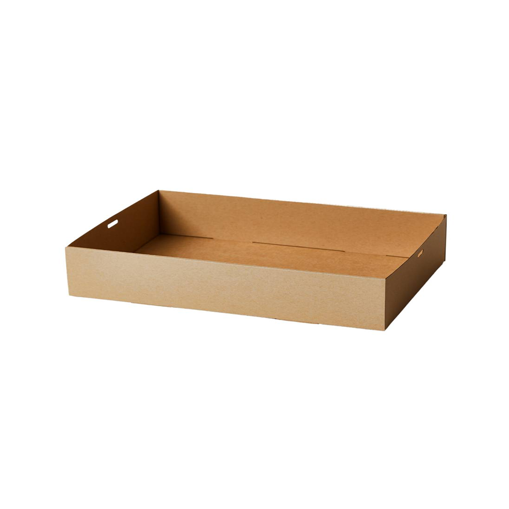 Kraft Corrugated Rectangle Catering Tray Medium *H50 - 100/CTN