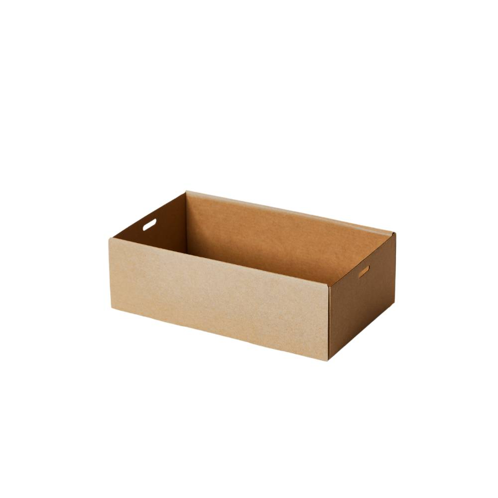 Kraft Corrugated Rectangle Catering Tray Small