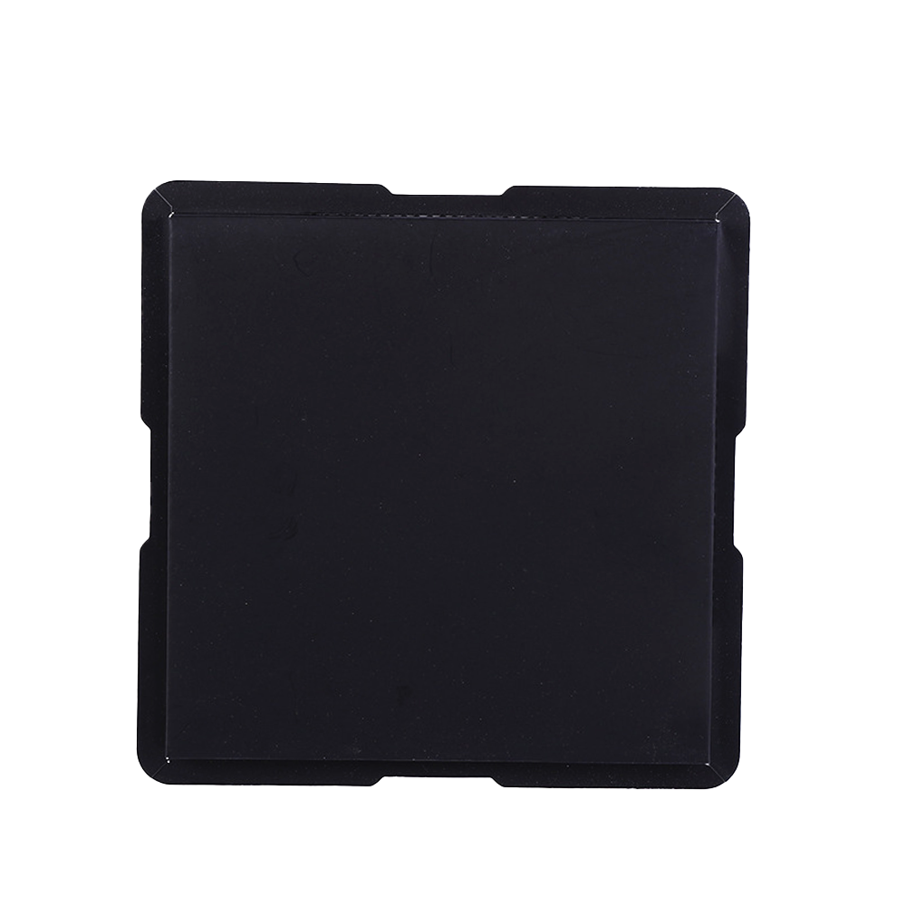 30x30x34 Clear Square Cake Box Black With Paper Lid