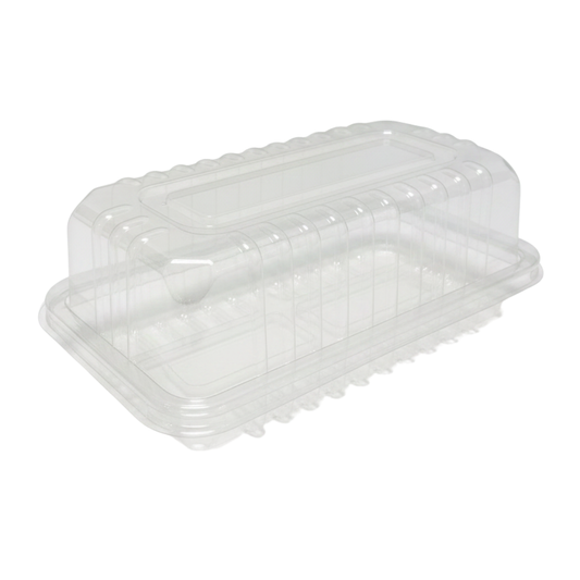 Clear Plastic Bar Cake Container with High Dome Lid – 300/Carton