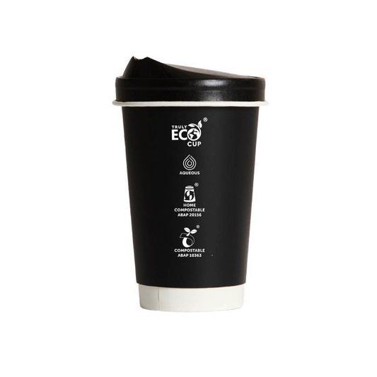 12oz (D/90mm) Black Paper Sipper Lid - 1000/CTN