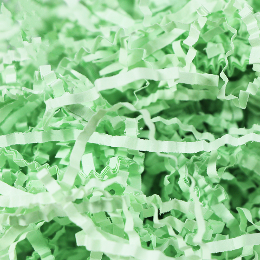 Mint Green Crinkle Paper Shreds Fillers - 1Kg - TEM IMPORTS™