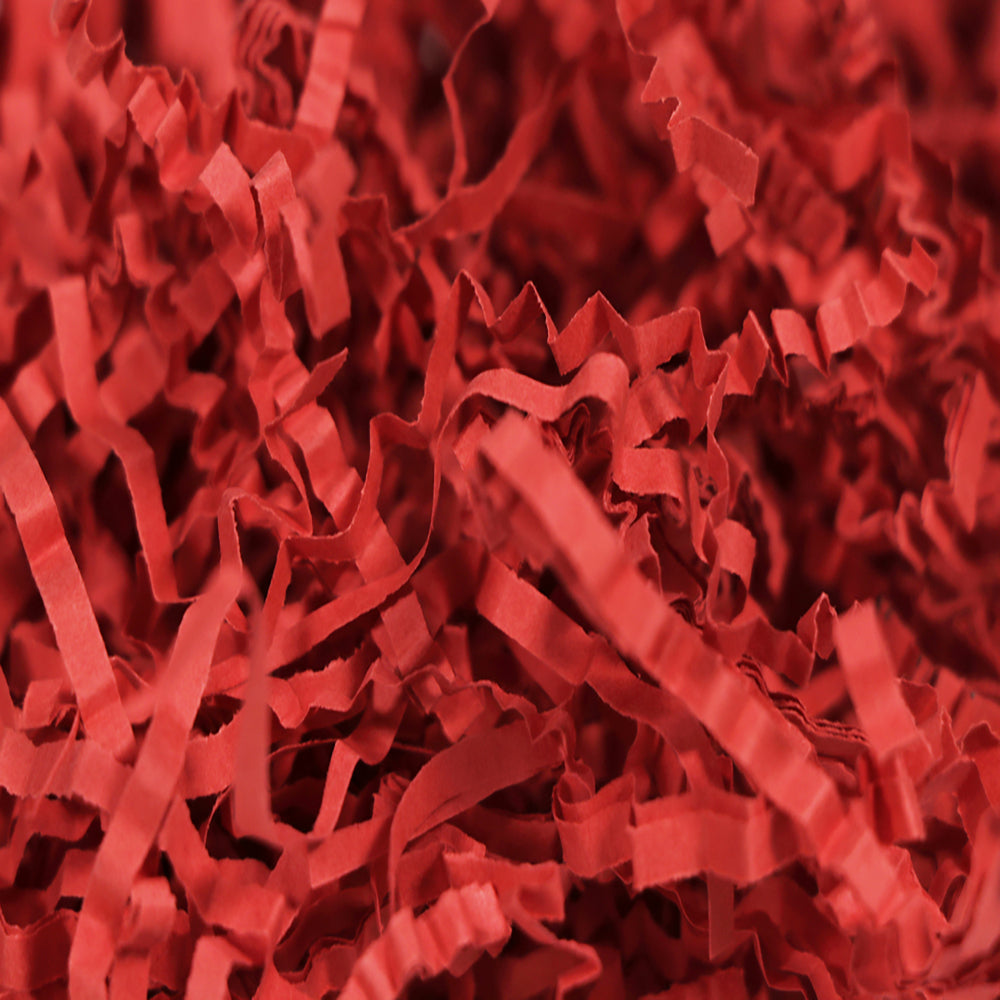 Red Crinkle Paper Shreds Fillers - 1Kg