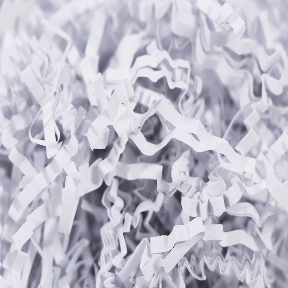 White Crinkle Paper Shreds Fillers - 1Kg