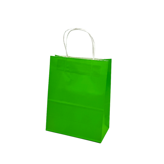 Extra Small Green Twisted Paper Handle Bag - 250/CTN