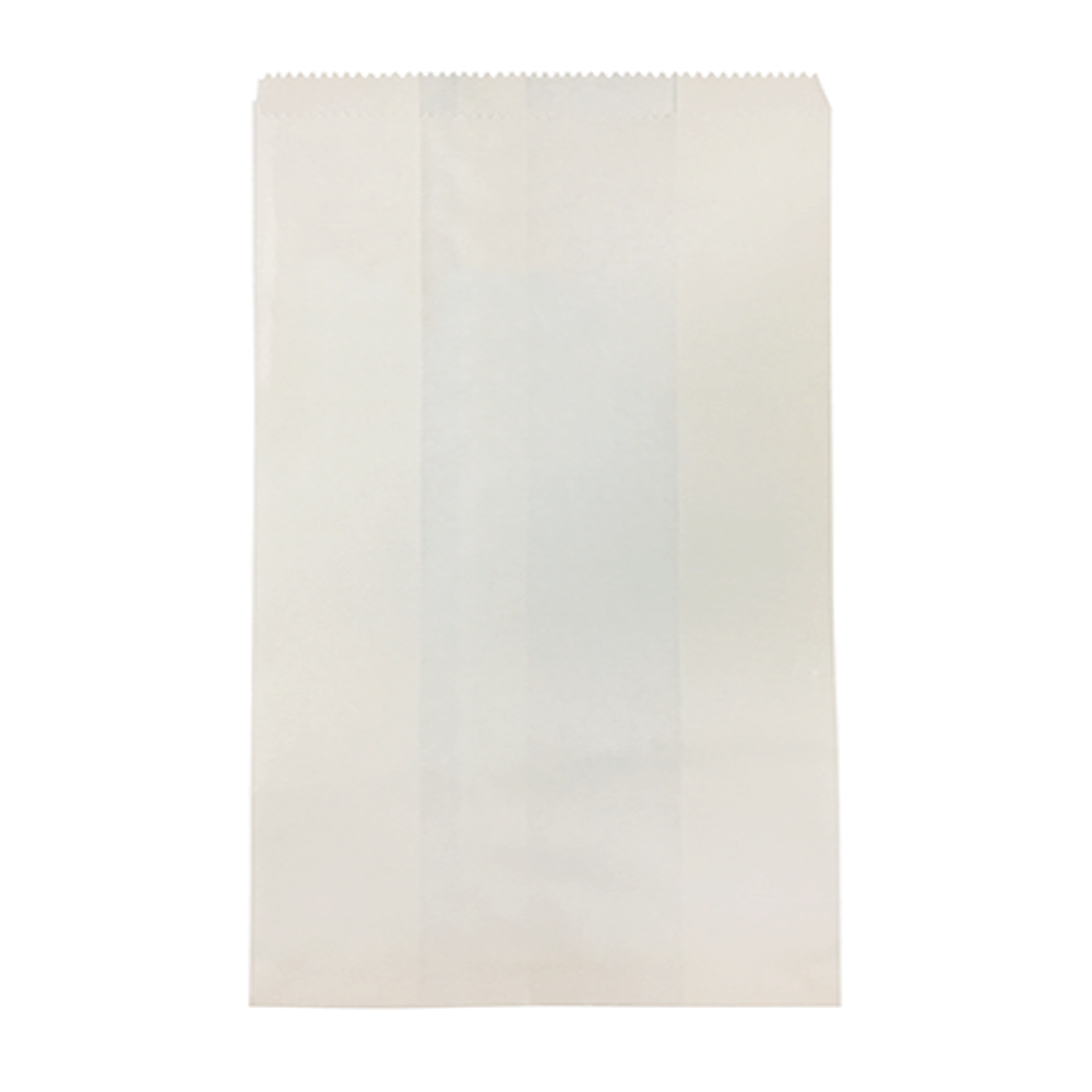 Long Sponge Flat Paper Bag White