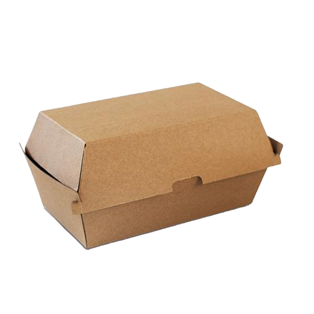 Corrugated Kraft Brown High Snack Box Clamshell