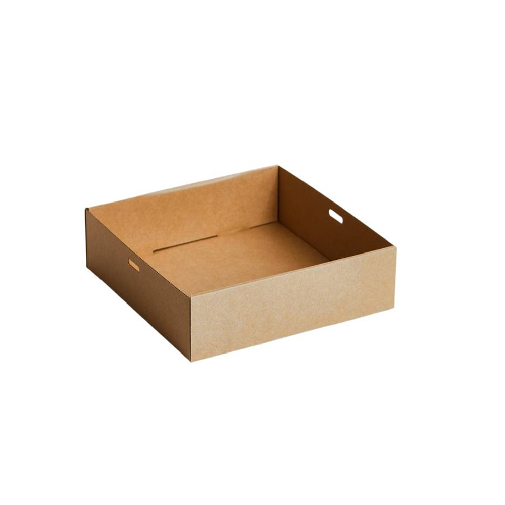Square Kraft Corrugated Catering Tray - Medium