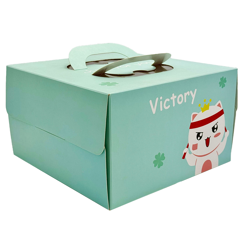 25x25x15 Patisserie Square Cake Box - Lucky Cat - TEM IMPORTS™