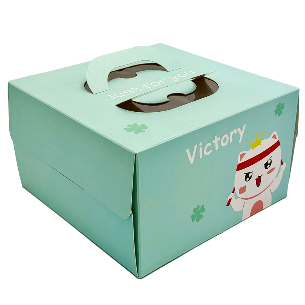 25x25x15 Patisserie Square Cake Box - Lucky Cat - TEM IMPORTS™