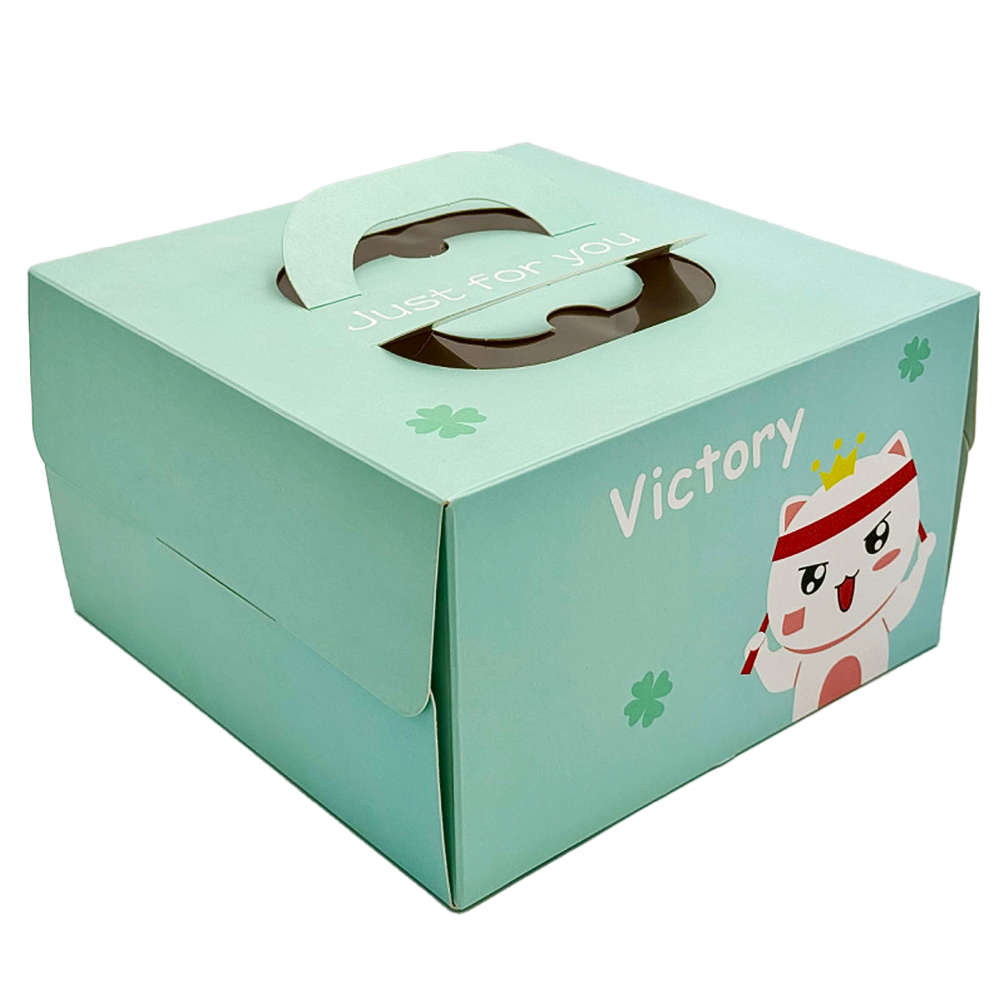 25x25x15 Patisserie Square Cake Box - Lucky Cat - TEM IMPORTS™