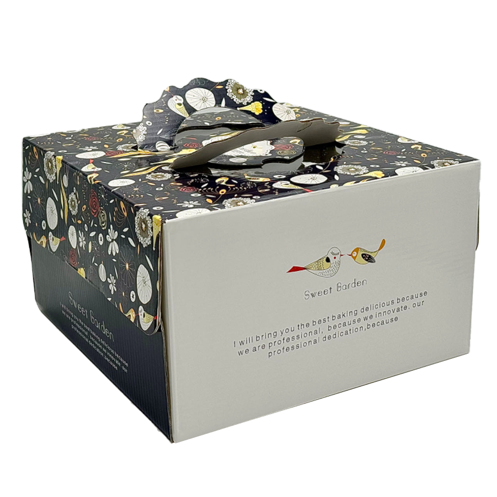 25x25x15 Patisserie Square Cake Box - Sweet Garden - TEM IMPORTS™