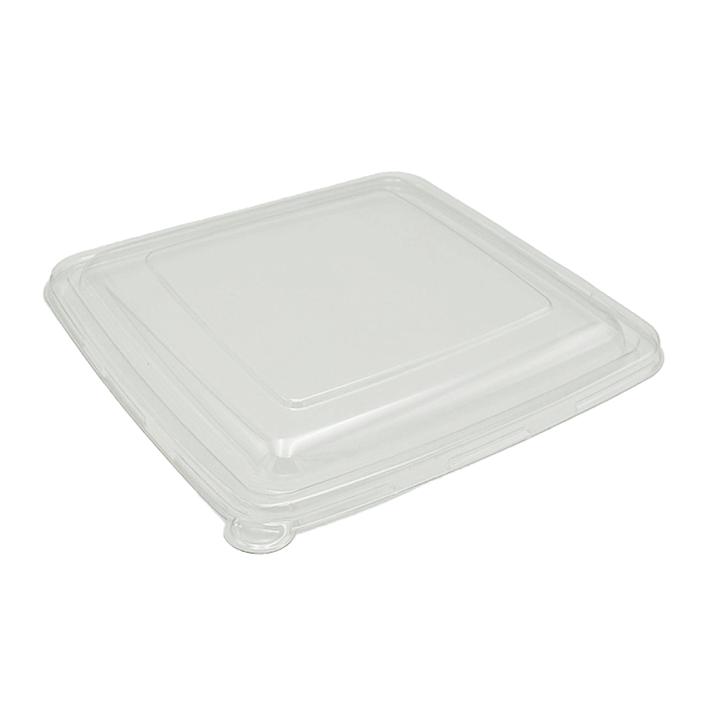 Clear PET Lid For Sugarcane 9" No Compartment Tray - 200/CTN - TEM IMPORTS™