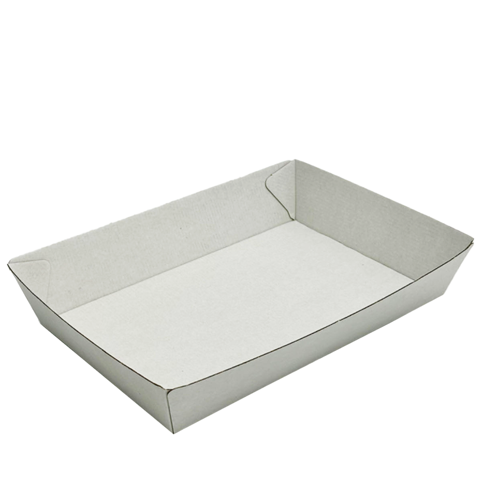 Corrugated Extra Large Plain White Food Tray