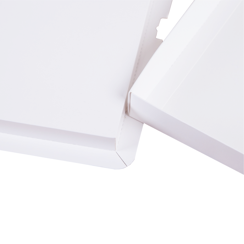 30x30x25 Clear Square Cake Box White With Paper Lid