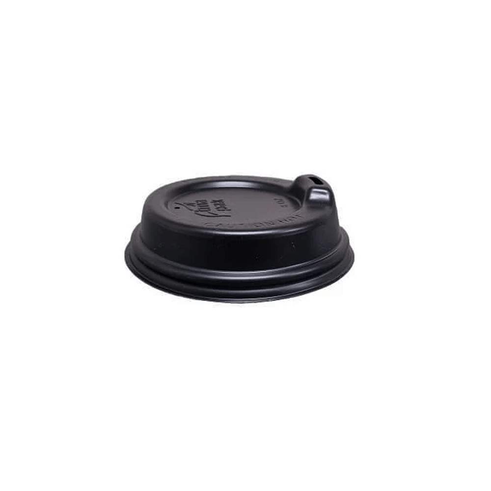 Black (D/90mm) Bio Spout Sippa Lid To Suit 8/12/16oz Cups - 1000/CTN - TEM IMPORTS™