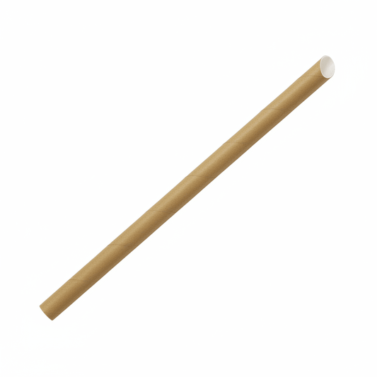 Brown Kraft 8mm Slant Cut Paper Straw - TEM IMPORTS™