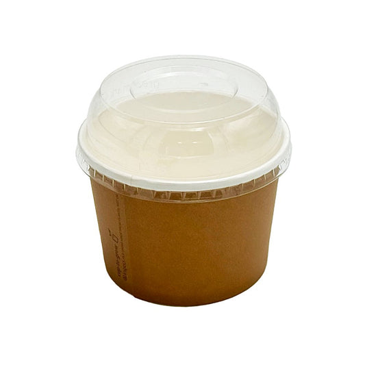 PET Dome Lid For 12/16/24oz Soup Bowl No Hole - 500/CTN