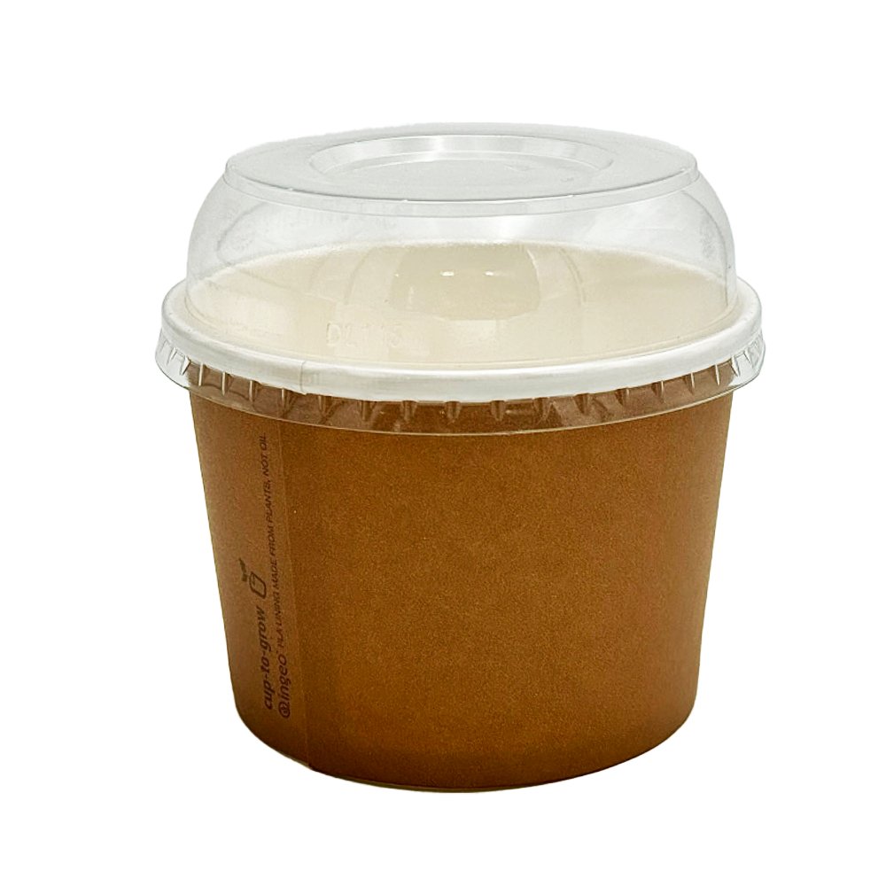 PET Dome Lid For 12/16/24oz Soup Bowl - No Hole