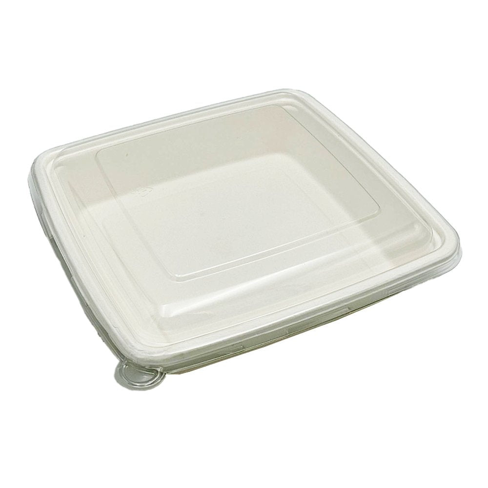 Clear PET Lid For Sugarcane 9" No Compartment Tray - 200/CTN - TEM IMPORTS™