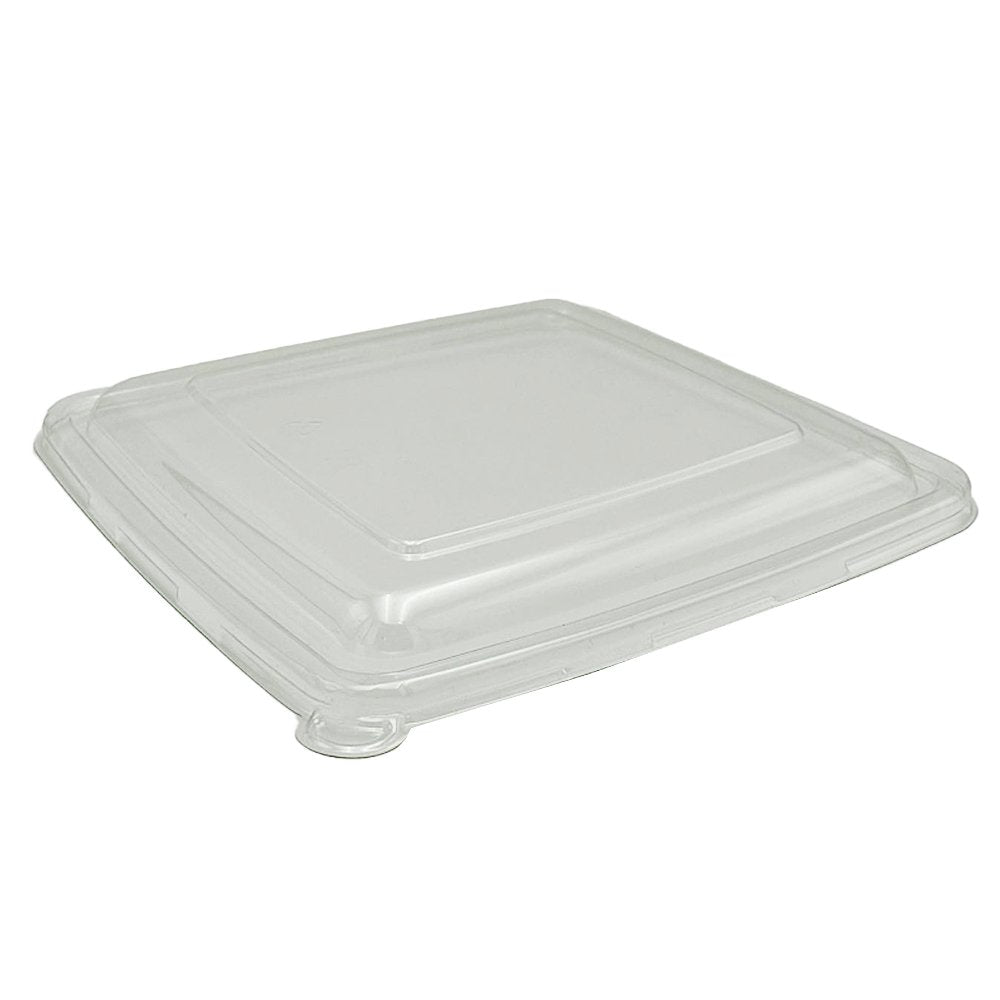 Clear PET Lid For Sugarcane 9" No Compartment Tray - 200/CTN - TEM IMPORTS™