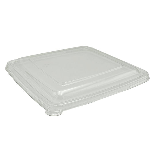 Clear PET Lid For Sugarcane 9" No Compartment Tray - 200/CTN - TEM IMPORTS™