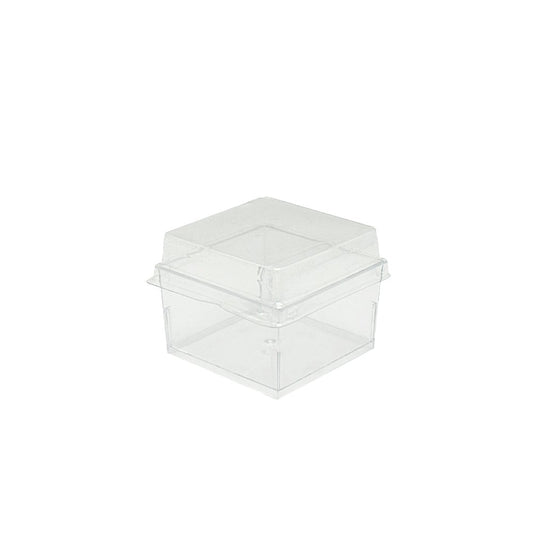 Clear PET Lid To Suit 200mL & 140mL Square Dessert Cup - TEM IMPORTS™