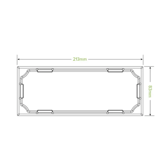 Clear PET Lid To Suit Long BioBoard Sushi Tray - 300/CTN - TEM IMPORTS™