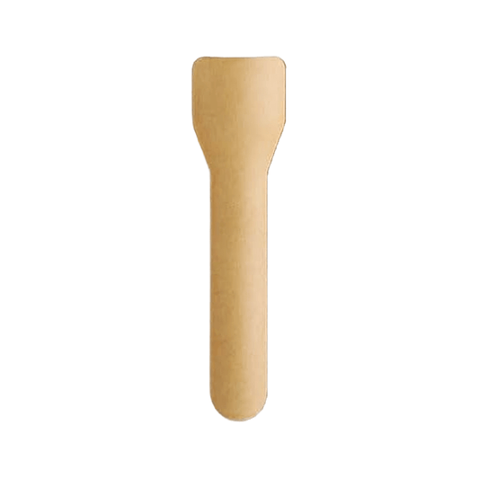 Eco-friendly Paper Gelato Spoon Brown PHA Coating - 1000/CTN - TEM IMPORTS™