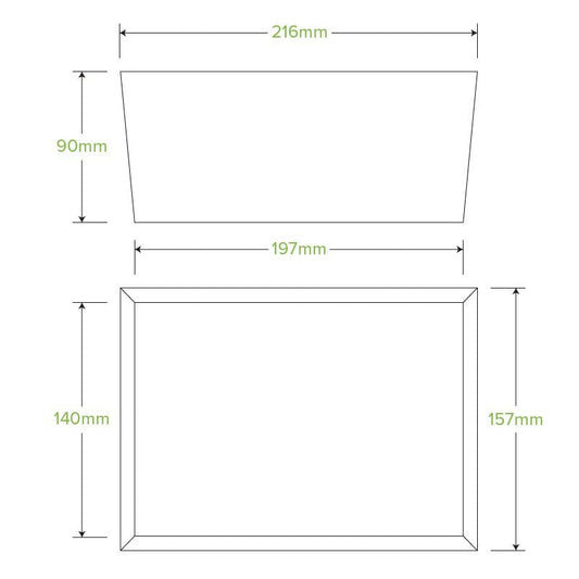 Extra Large BioBoard Lunch Box - 200pcs/Ctn - TEM IMPORTS™
