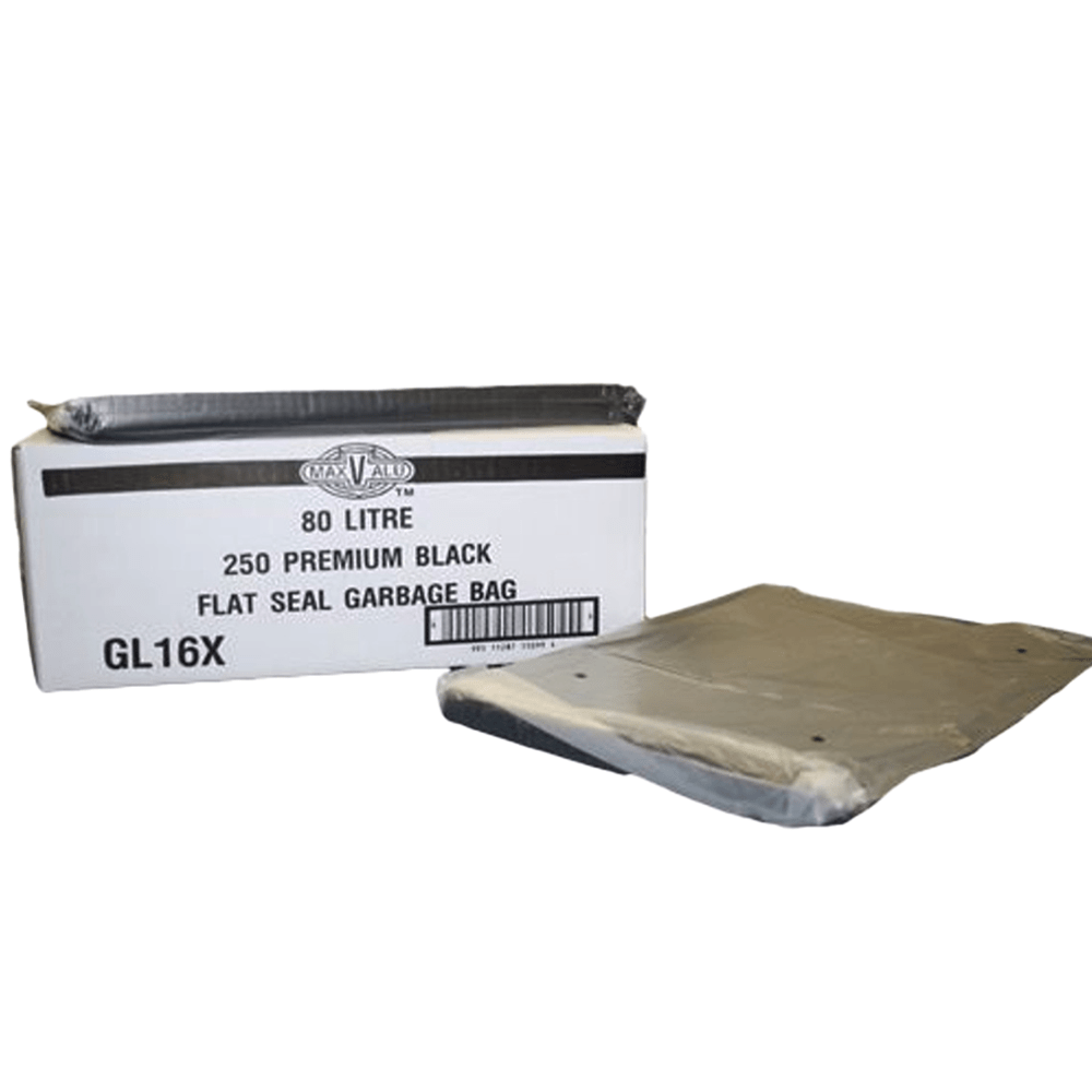 Flat Seal Extra Heavy Duty 80L Garbage Bag 94x75cm - 250/CTN - TEM IMPORTS™