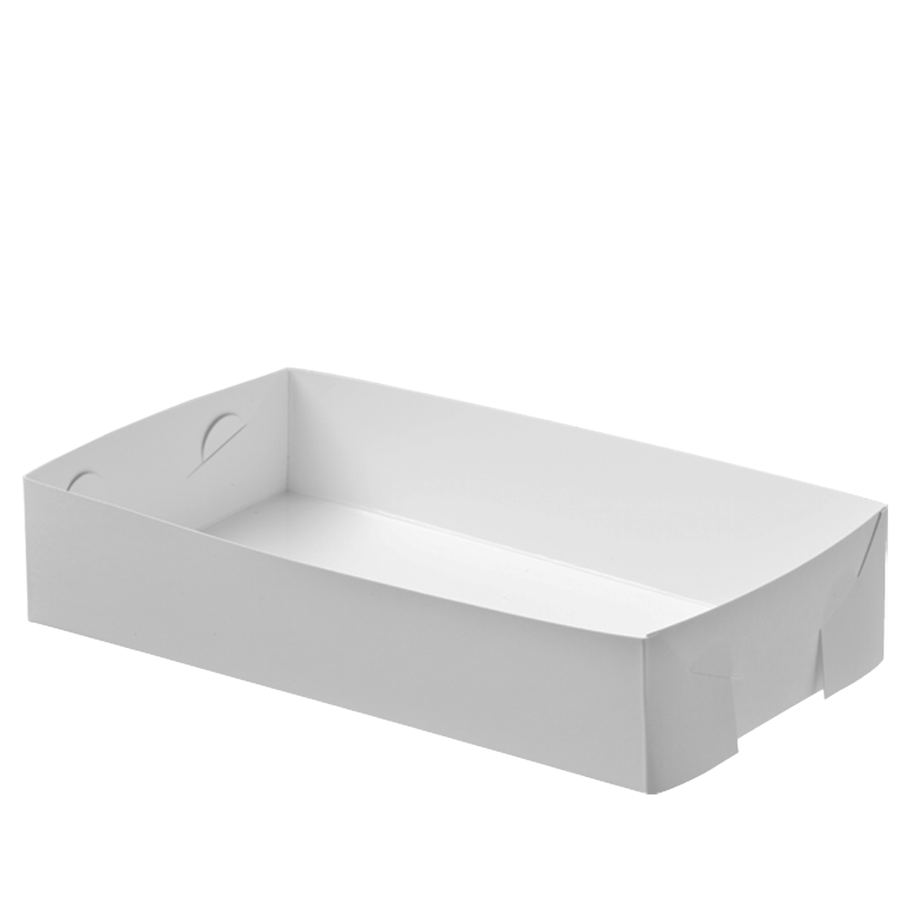 Folding White Paper Food Trays Large - 200/PK - TEM IMPORTS™