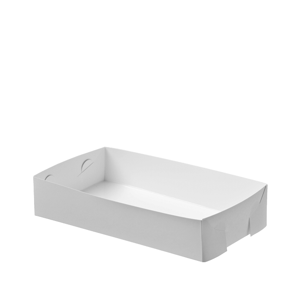 Folding White Paper Food Trays Small - 200/PK - TEM IMPORTS™