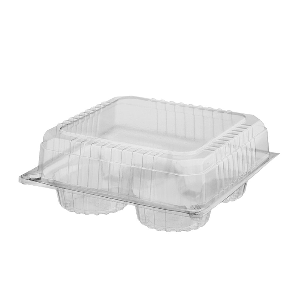 Four Muffin Pack Clearview Hinged Lid Container - TEM IMPORTS™