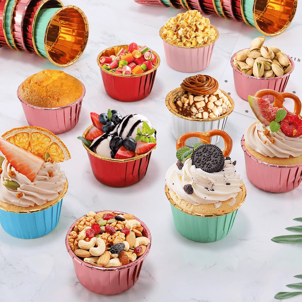 Gold And Gold Foil Baking Paper Cup - TEM IMPORTS™
