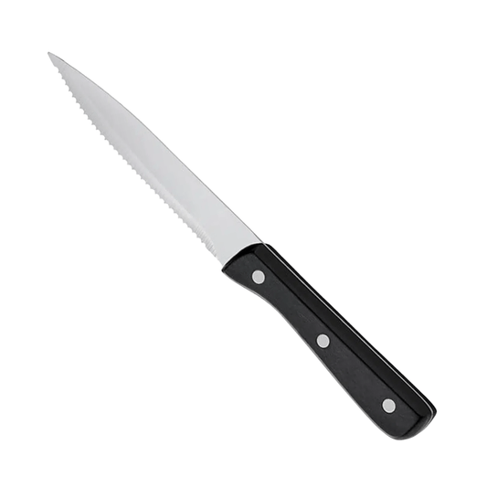 KH Kharve® Bakelite Black Handle Steak Knife Stainless Steel - TEM IMPORTS™