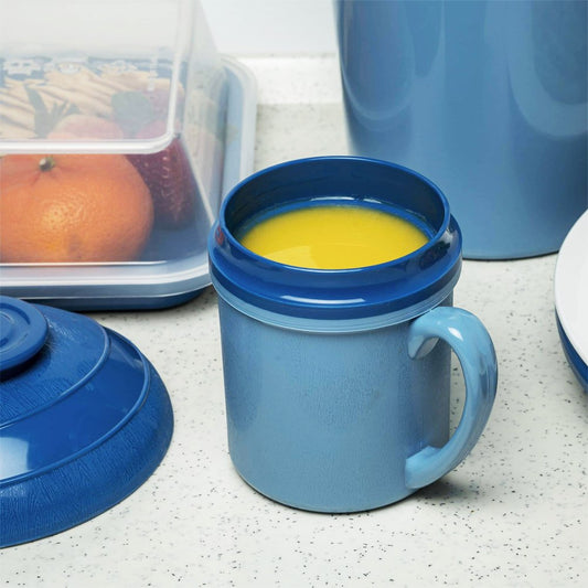 KH Traditional Insulated Single Handle Mug Blue 250mL #5 (Box 24) - TEM IMPORTS™