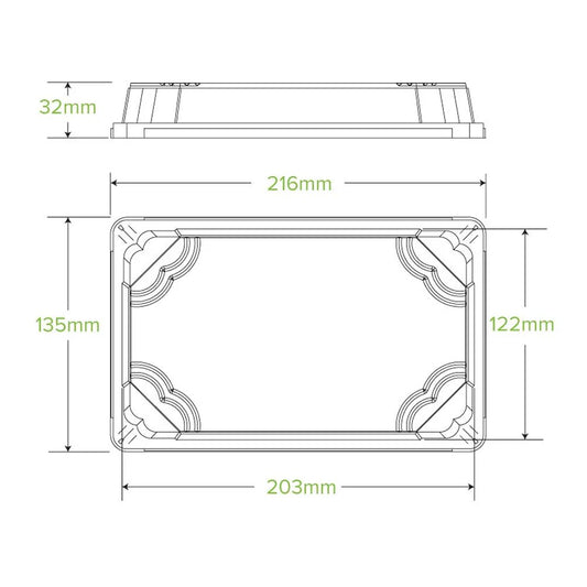 Large Clear PET Sushi Tray Lid - 600/CTN - TEM IMPORTS™