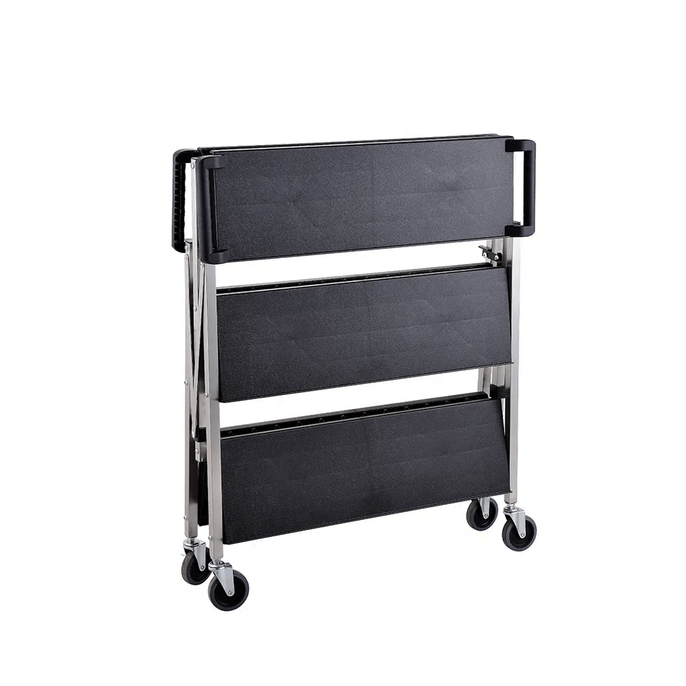 Large Foldable Utility Service Trolley Black - TEM IMPORTS™