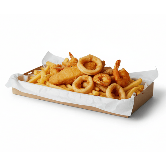 Large Kraft Corrugated Rectangle Catering Tray *H50 - 100/CTN - TEM IMPORTS™